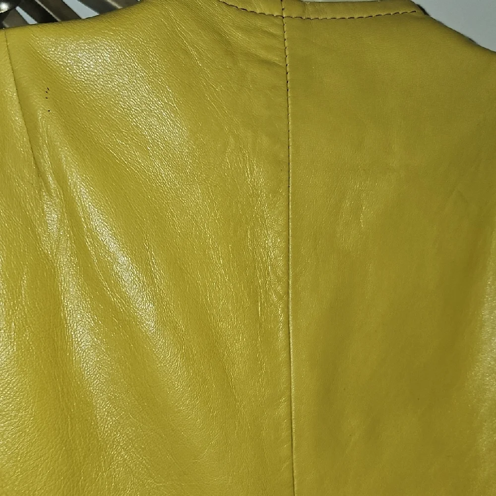 Your opportunity to own Something truely Vintage, 70's  Leather Shift Dress Vest - Picture 13 of 16